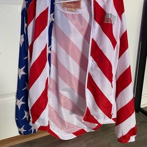 American flag windbreaker